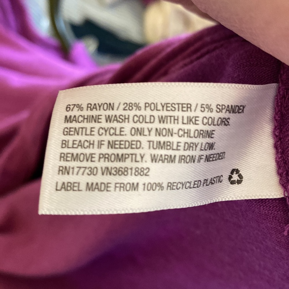 Ava & Viv Purple Tunic Top Size 2X - Picture 7 of 7